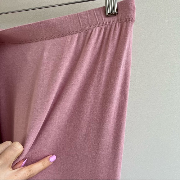 [free people beach] daphne ruched jersey midi skirt pink S - Picture 7 of 7